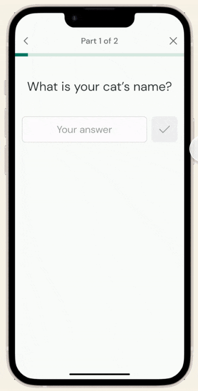 An animated GIF of a user navigating a prototype of the design on mobile.